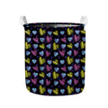 Graffiti Heart Pattern Print Collapsible Laundry Basket