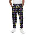 Graffiti Heart Pattern Print Cotton Sweatpants