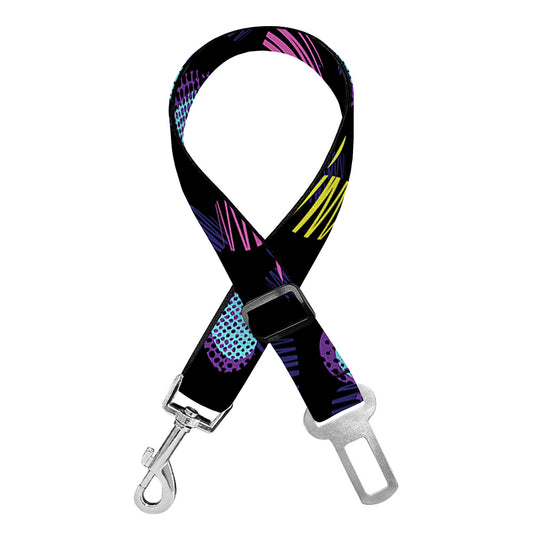 Graffiti Heart Pattern Print Dog Seat Belt