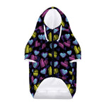 Graffiti Heart Pattern Print Dog Zip Up Hoodie