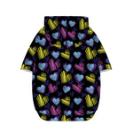 Graffiti Heart Pattern Print Dog Zip Up Hoodie