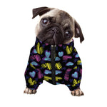 Graffiti Heart Pattern Print Dog Zip Up Jacket