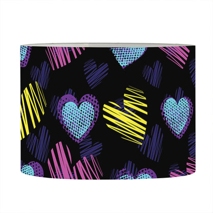 Graffiti Heart Pattern Print Drum Lamp Shade