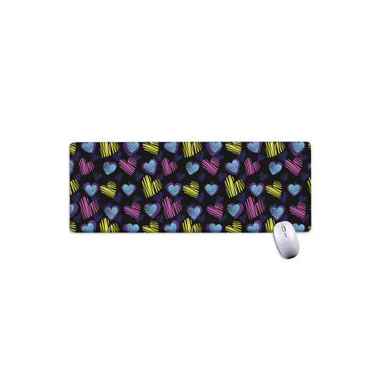 Graffiti Heart Pattern Print Extended Mouse Pad