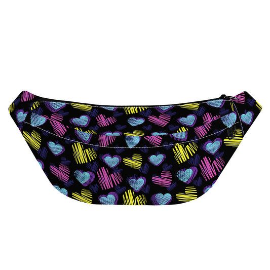 Graffiti Heart Pattern Print Fanny Pack