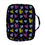 Graffiti Heart Pattern Print Front Pocket Bible Bag