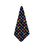 Graffiti Heart Pattern Print Hand Towel