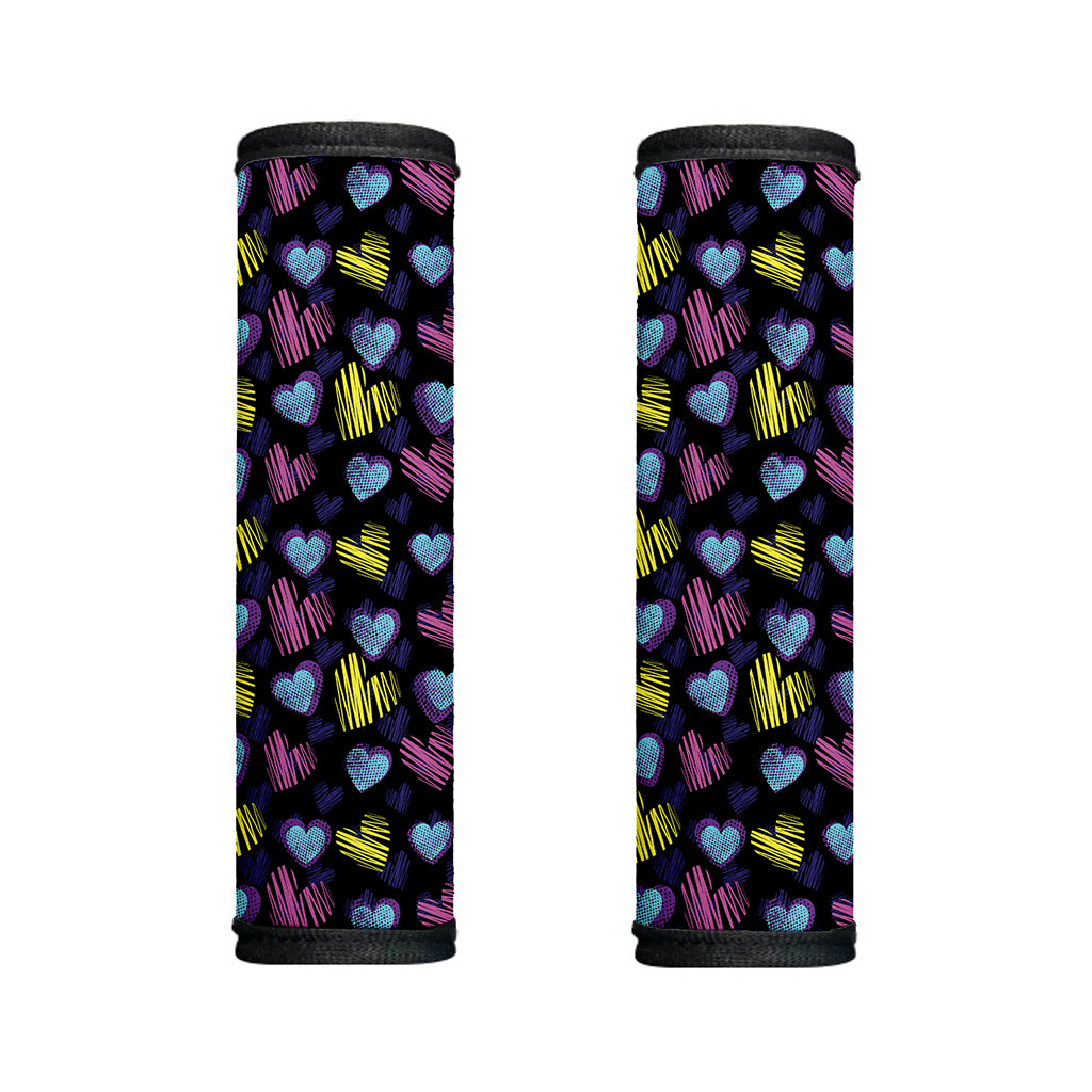 Graffiti Heart Pattern Print Handle Covers