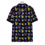 Graffiti Heart Pattern Print Hawaiian Shirt