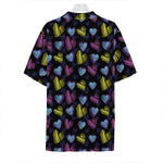 Graffiti Heart Pattern Print Hawaiian Shirt