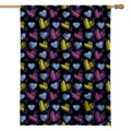 Graffiti Heart Pattern Print House Flag