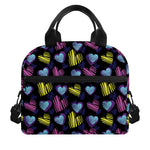 Graffiti Heart Pattern Print Insulated Lunch Bag