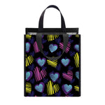 Graffiti Heart Pattern Print Insulated Lunch Tote