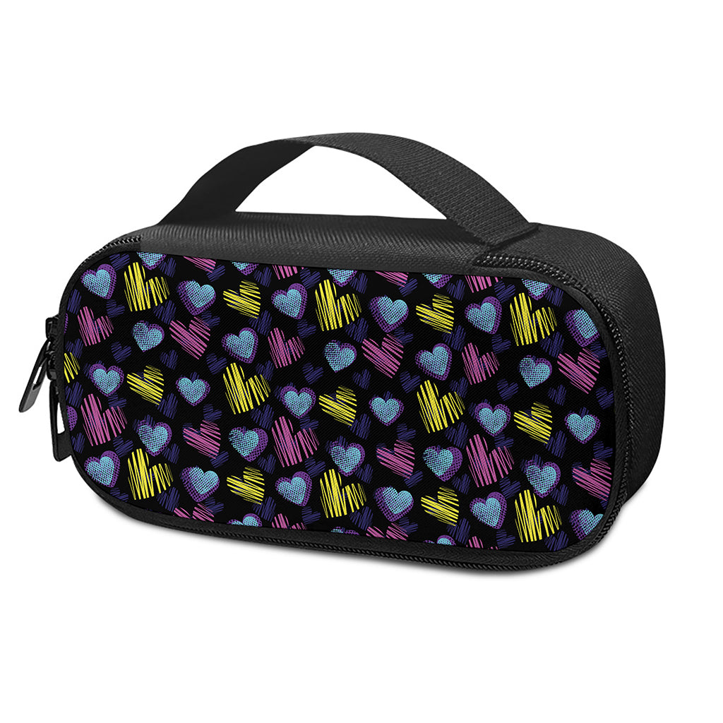 Graffiti Heart Pattern Print Insulin Cooler Travel Case