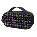 Graffiti Heart Pattern Print Portable Cooler Travel Case