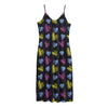 Graffiti Heart Pattern Print Jersey Midi Cami Dress