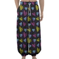 Graffiti Heart Pattern Print Lantern Pants