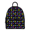 Graffiti Heart Pattern Print Leather Backpack