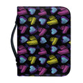 Graffiti Heart Pattern Print Leather Bible Cover