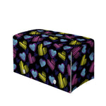 Graffiti Heart Pattern Print Leather Tissue Box Cover
