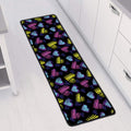 Graffiti Heart Pattern Print Long Kitchen Mat