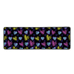 Graffiti Heart Pattern Print Long Kitchen Mat