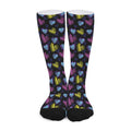 Graffiti Heart Pattern Print Long Socks