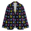 Graffiti Heart Pattern Print Men's Blazer