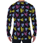 Graffiti Heart Pattern Print Men's Long Sleeve T-Shirt
