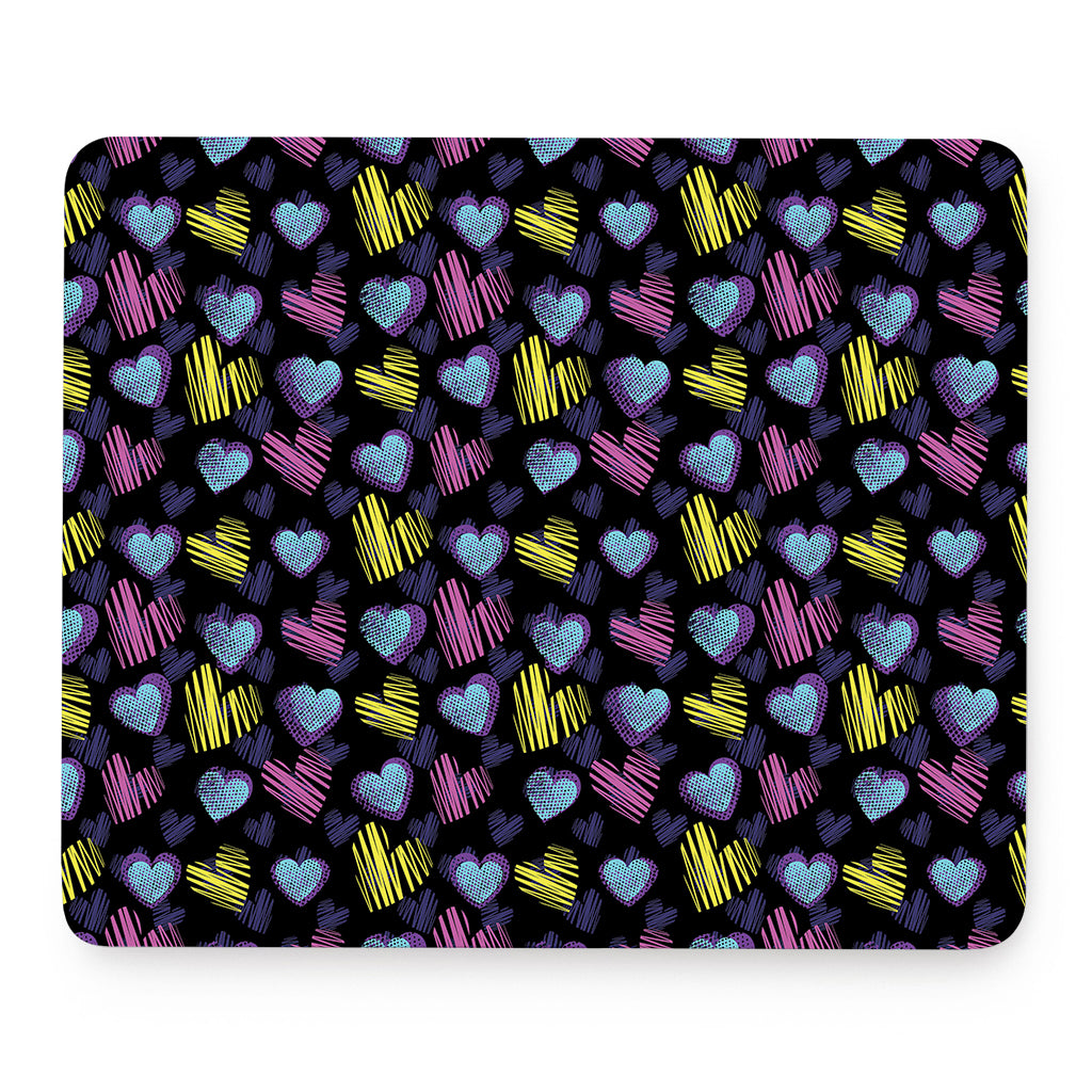 Graffiti Heart Pattern Print Mouse Pad