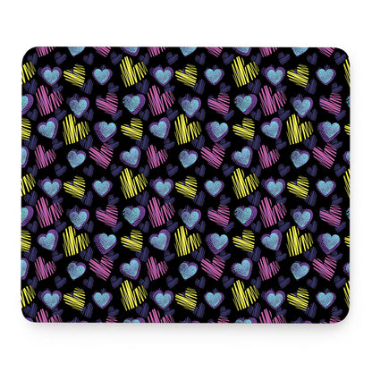 Graffiti Heart Pattern Print Mouse Pad