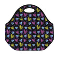 Graffiti Heart Pattern Print Neoprene Lunch Bag