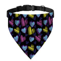 Graffiti Heart Pattern Print Over The Collar Dog Bandana