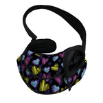 Graffiti Heart Pattern Print Pet Sling Carrier
