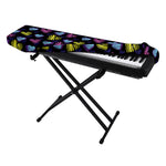 Graffiti Heart Pattern Print Piano Keyboard Cover