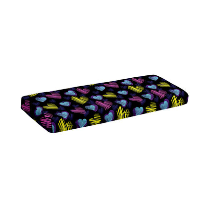Graffiti Heart Pattern Print Piano Keyboard Cover