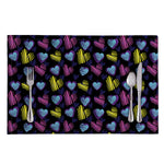 Graffiti Heart Pattern Print Placemat