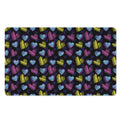 Graffiti Heart Pattern Print Polyester Doormat