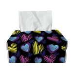 Graffiti Heart Pattern Print Rectangle Tissue Box Cover