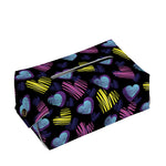 Graffiti Heart Pattern Print Rectangle Tissue Box Cover