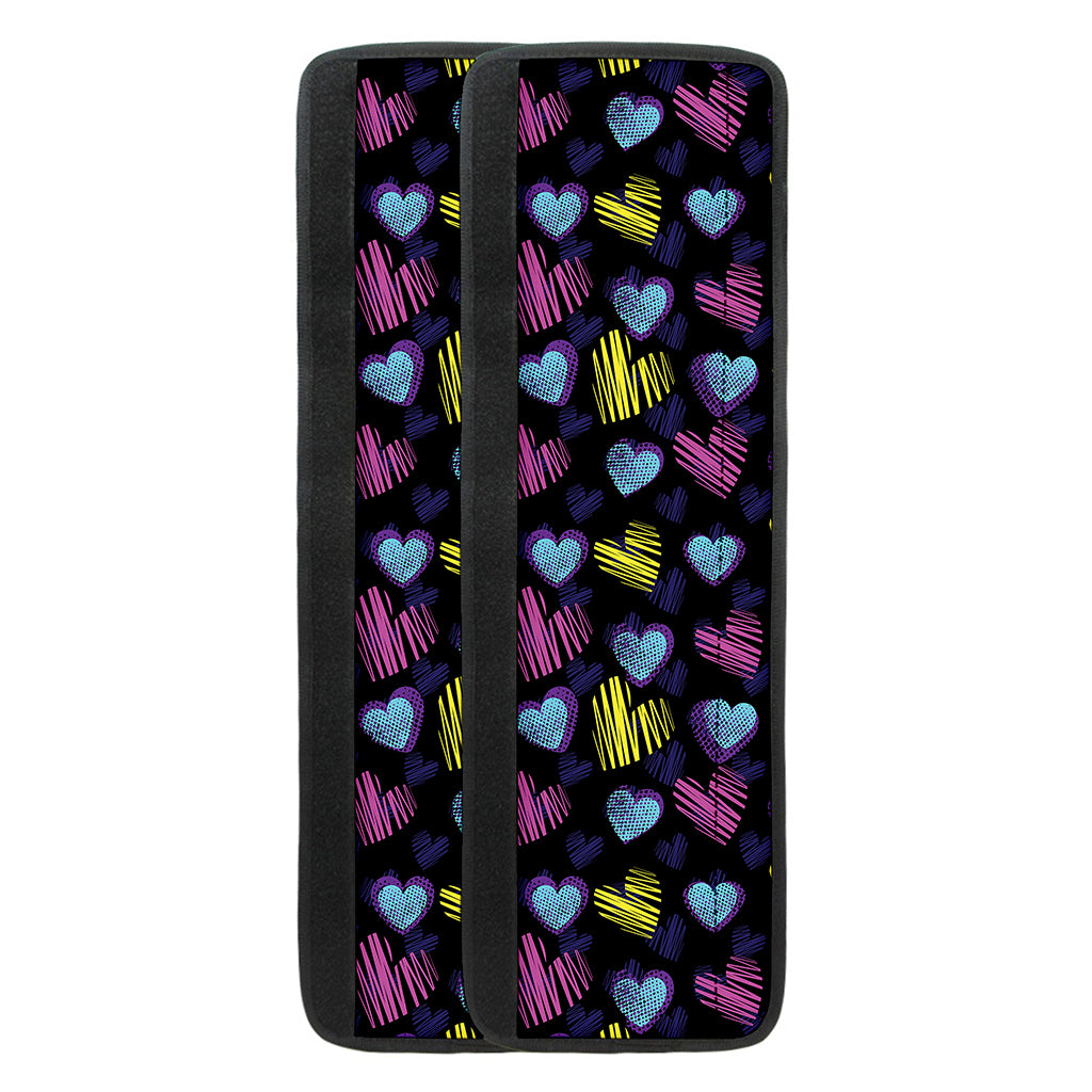 Graffiti Heart Pattern Print Refrigerator Handle Covers