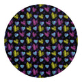 Graffiti Heart Pattern Print Round Blanket