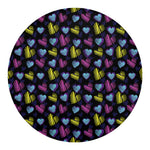 Graffiti Heart Pattern Print Round Blanket