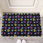 Graffiti Heart Pattern Print Rubber Doormat
