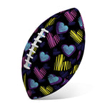 Graffiti Heart Pattern Print Rugby Ball