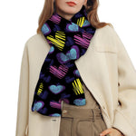 Graffiti Heart Pattern Print Scarf