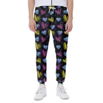 Graffiti Heart Pattern Print Scuba Joggers
