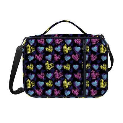 Graffiti Heart Pattern Print Shoulder Strap Bible Bag
