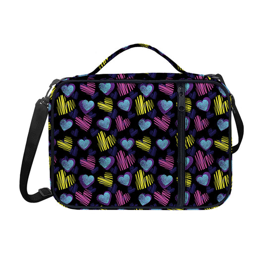 Graffiti Heart Pattern Print Shoulder Strap Bible Bag