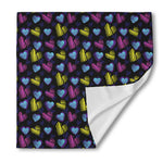 Graffiti Heart Pattern Print Silk Bandana